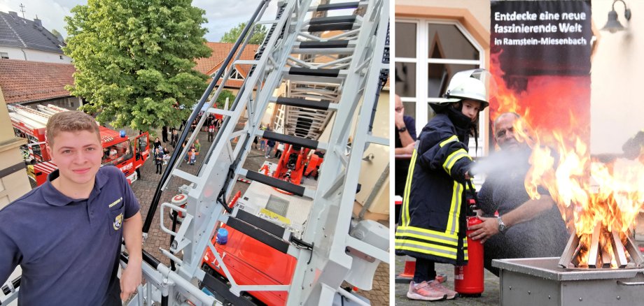 Feuerwehr am Bürgerhaus Hütschenhausen