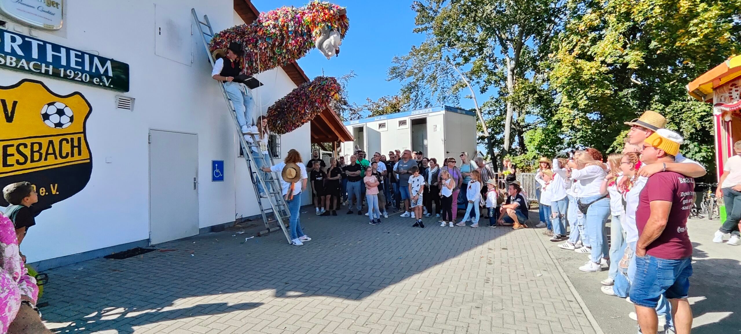 Foto Kerwe in Spesbach am Sportheim des SV