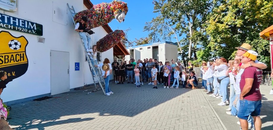 Foto Kerwe in Spesbach am Sportheim des SV