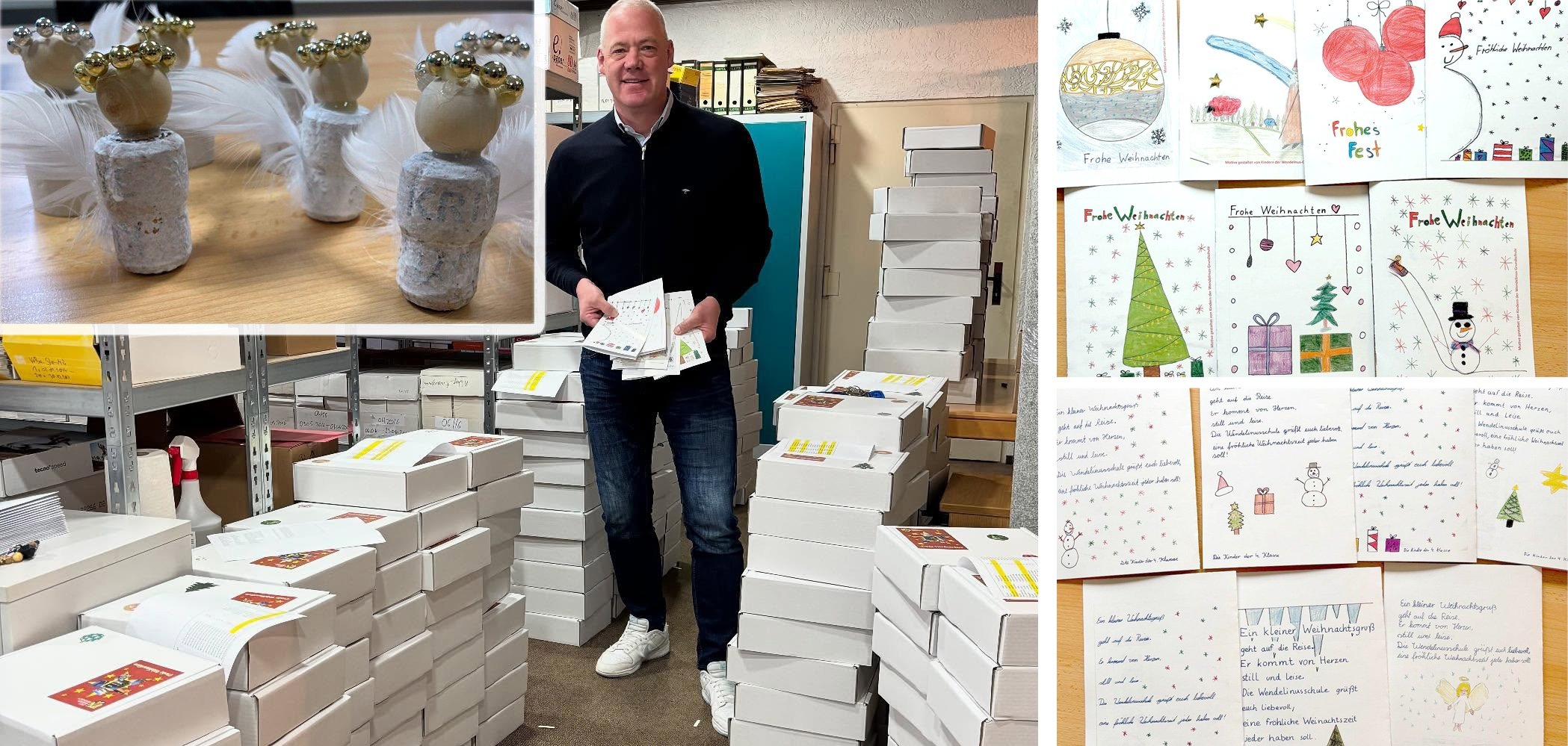 Fotocollage Weihnachtspakete für Senioren