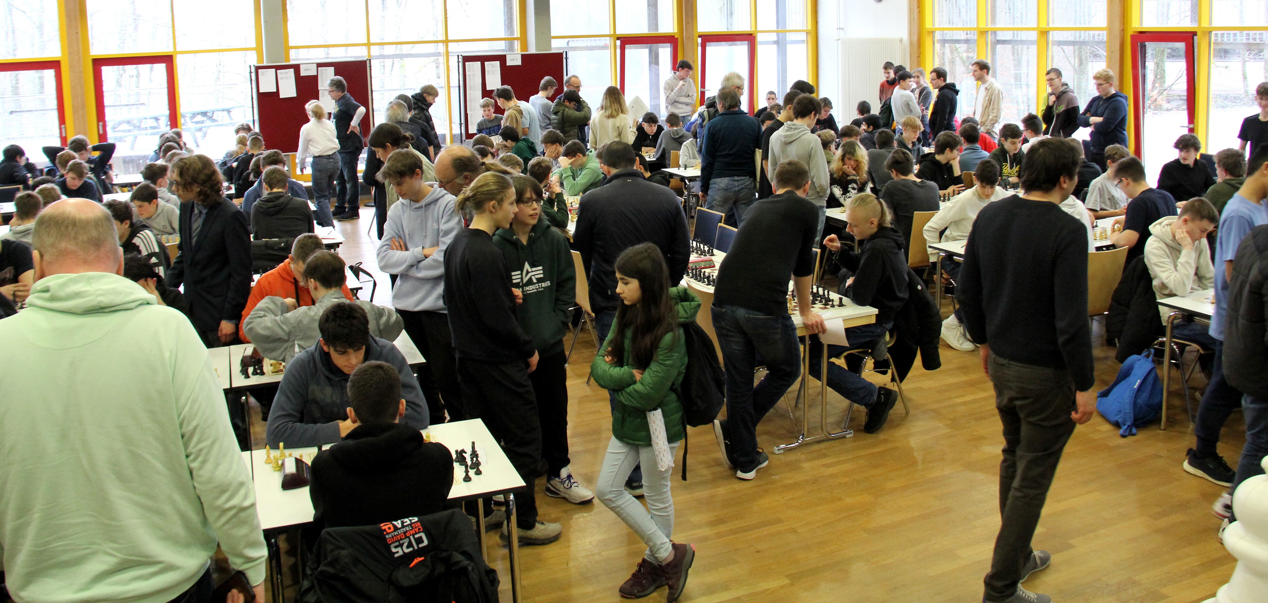 Blick in die Aula des Reichswald-Gymnasiums