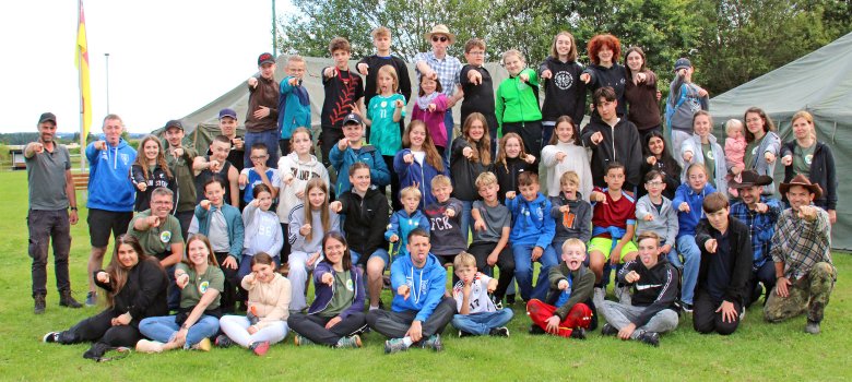 Gruppenfoto der Lagerteilnehmer