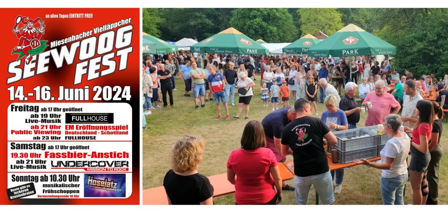 Plakat und Foto Seewoogfest Miesenbach