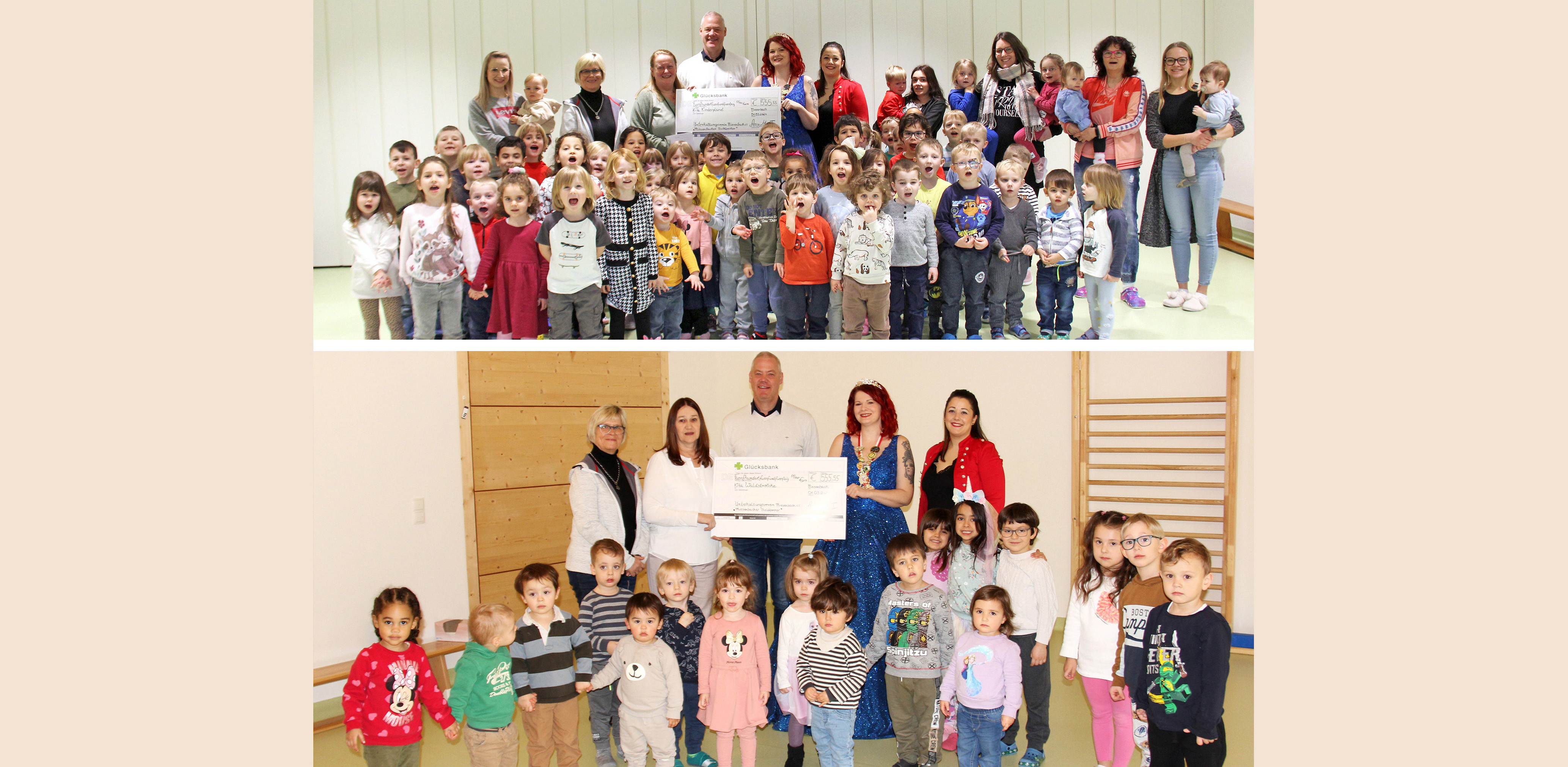 Spendenübergaben in den beiden Kindergärten