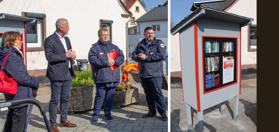 Übergabe des Bücherschranks in Miesenbach