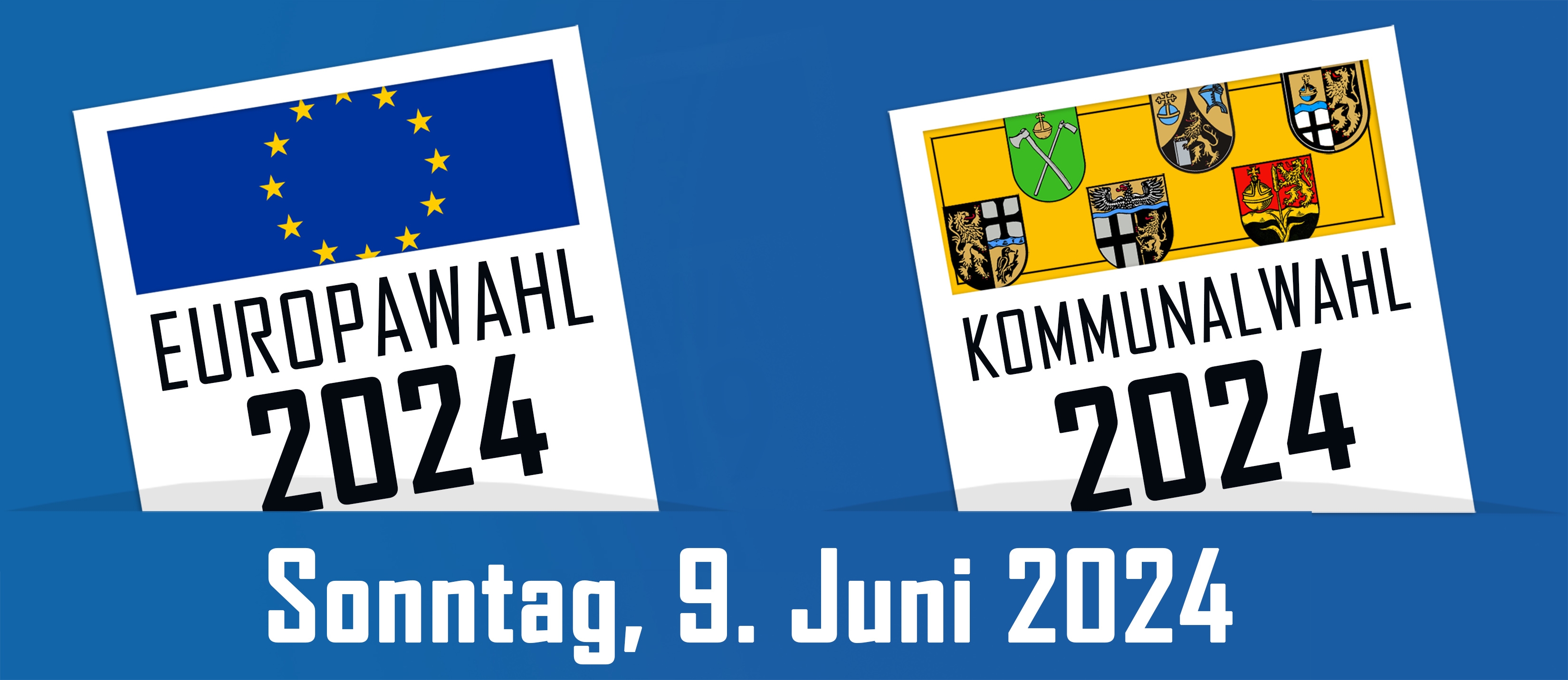 Banner für die Kommunal- und Europawahlen