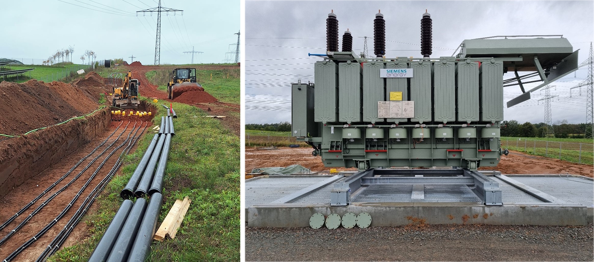 Fotomontage Bau Umspannwerk