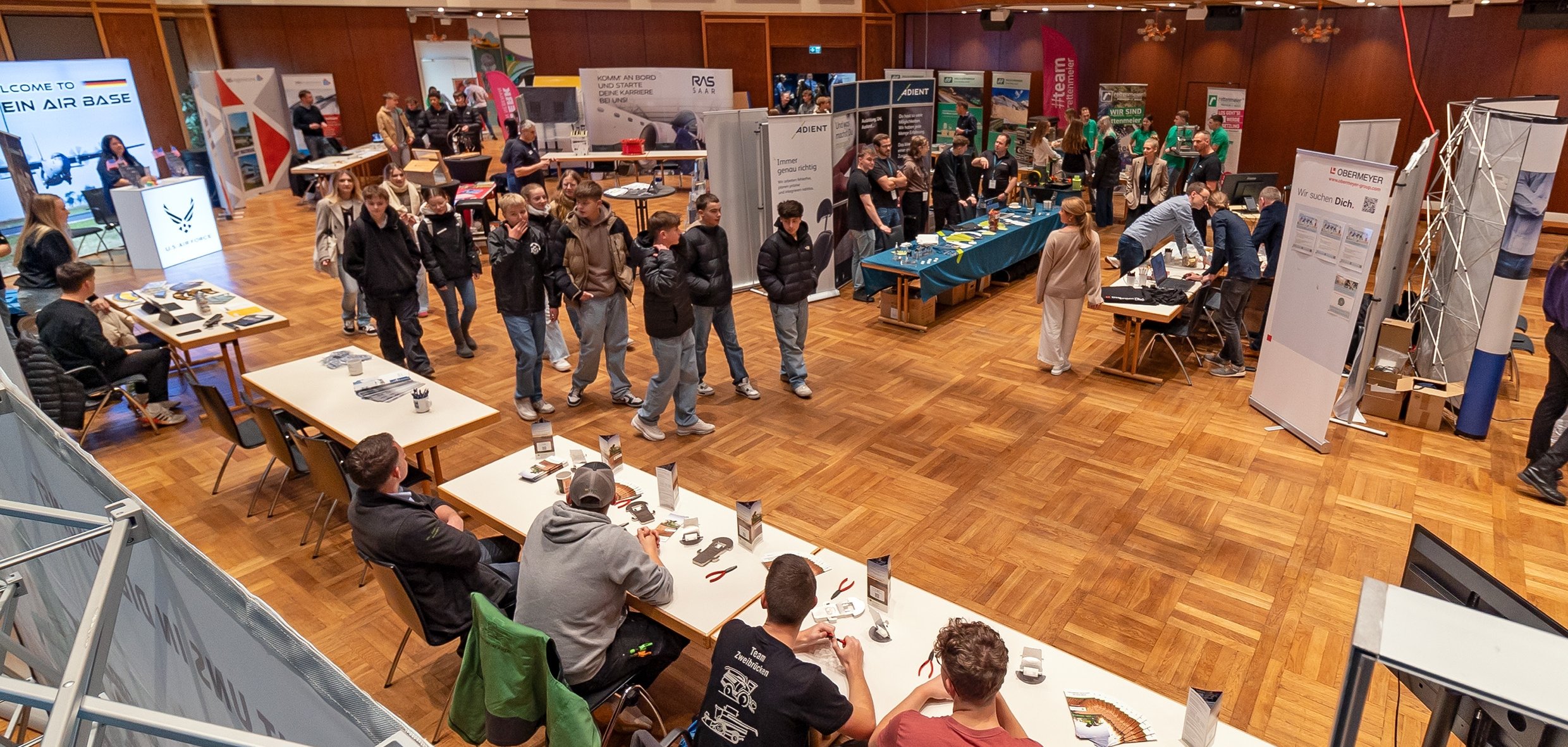 Blick in das Congress Center Ramstein während der Berufsinfomesse