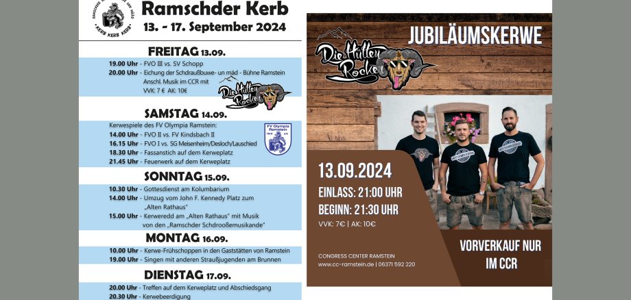 Kerweplakat und Plakat Hüttenrocker