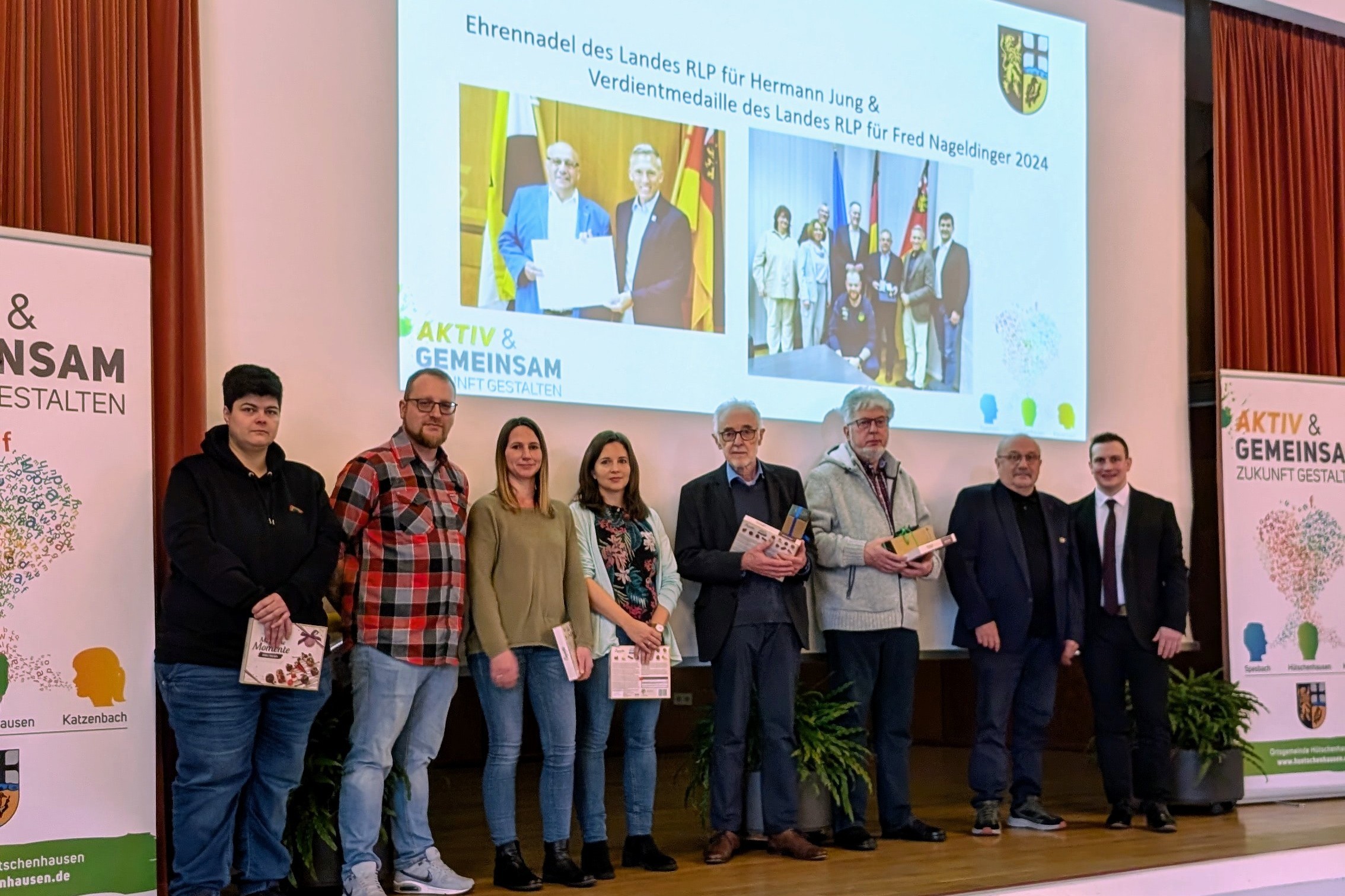 Foto Neujahrsempfang Hütschenhausen mit Geehrten