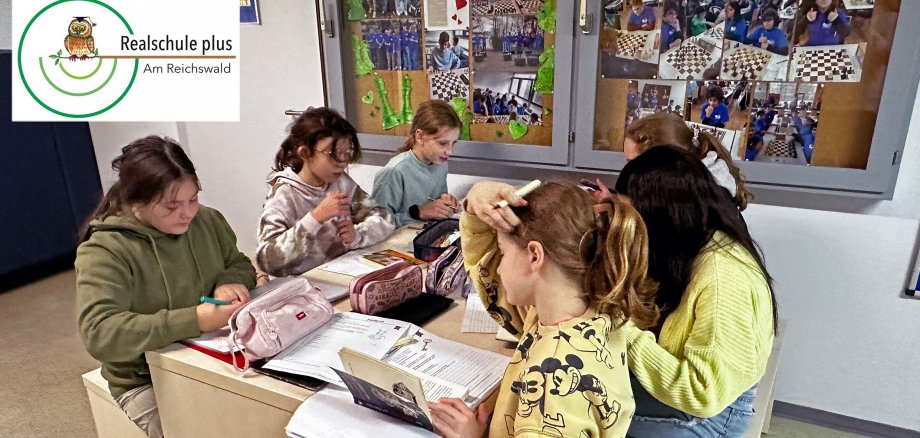 Schüler beim Lernen in der Realschule plus in Ramstein