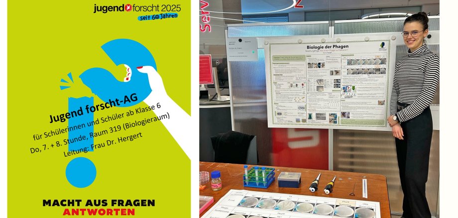Fotomontage: Logo und Fiona Tetzlaff