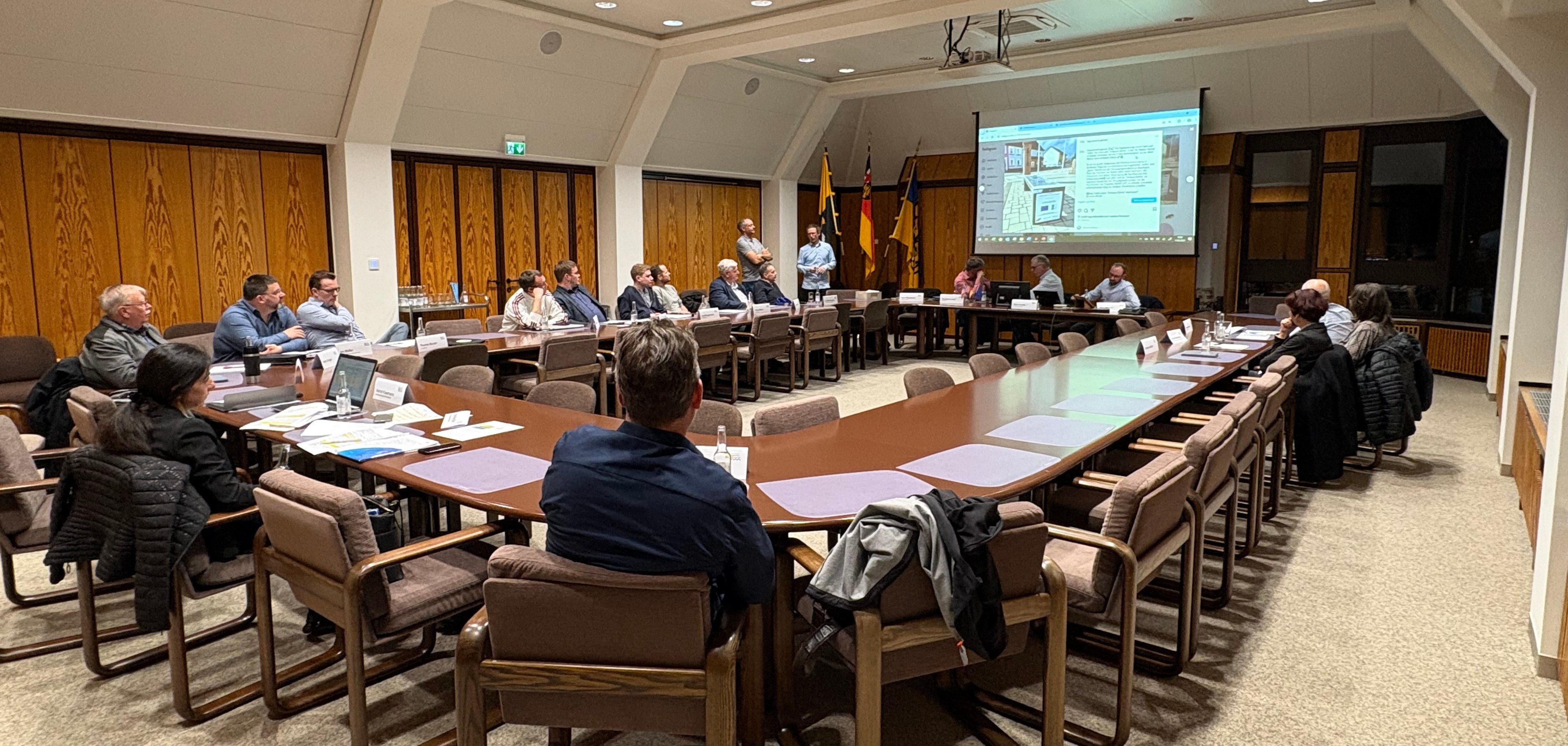 Ratssaal Rathaus während der Versammlung