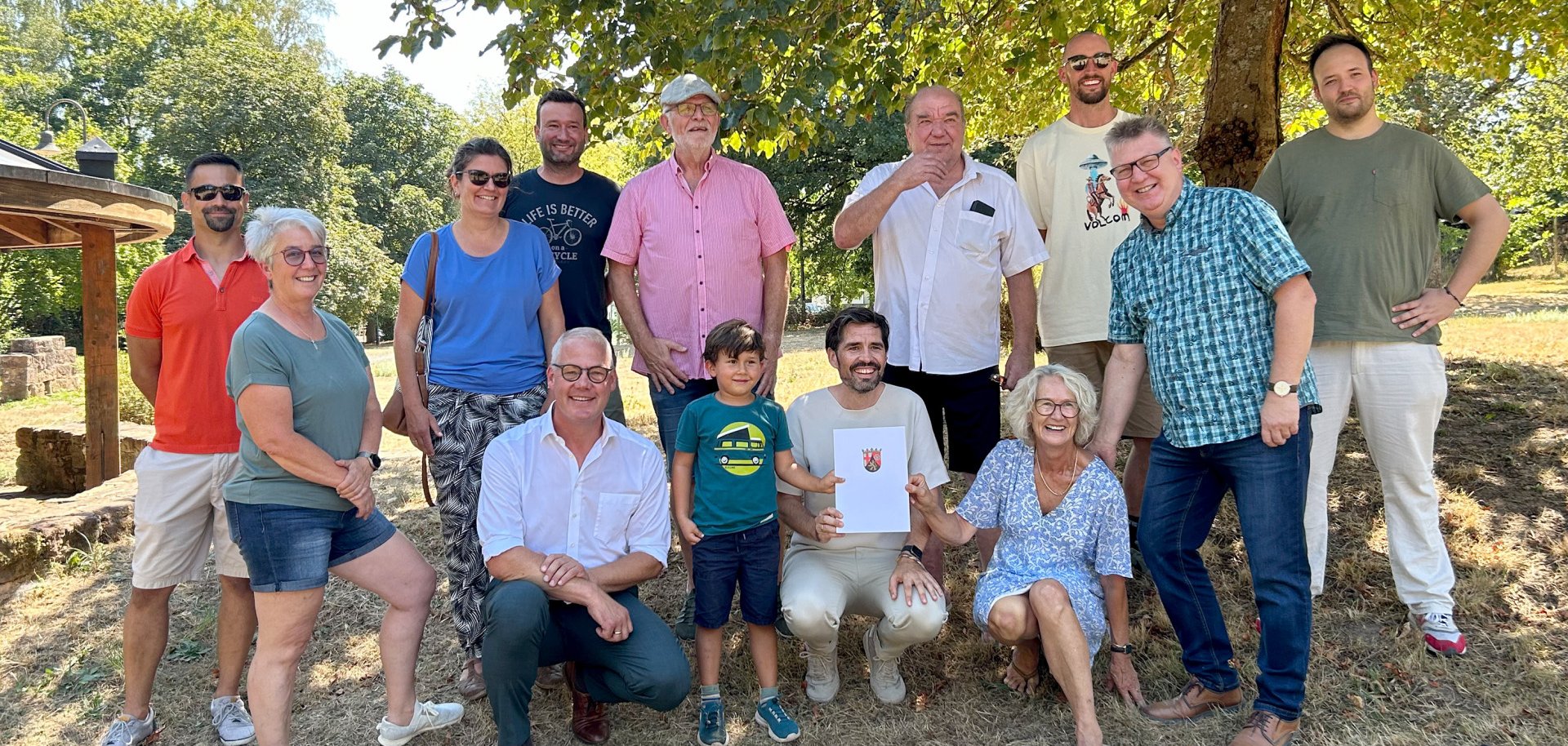Gruppenfoto mit Minister Teuber