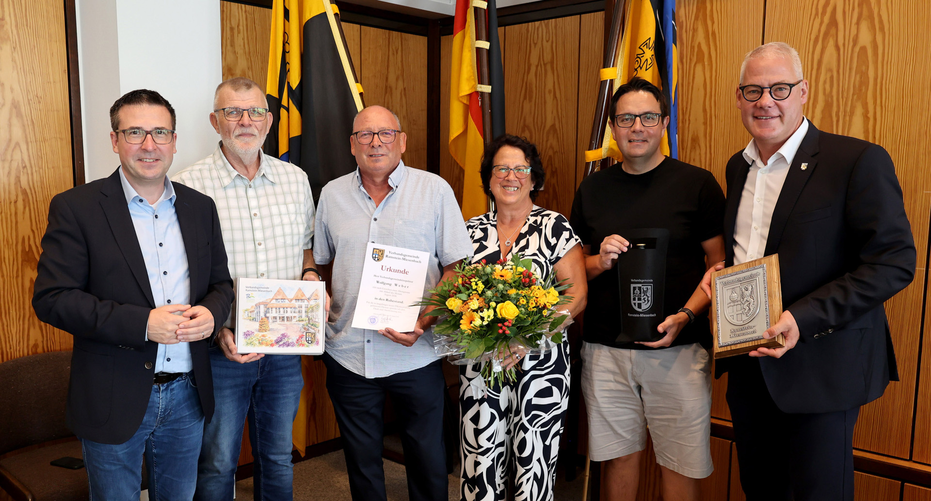 Gruppenbild mit Wolfgang Weber