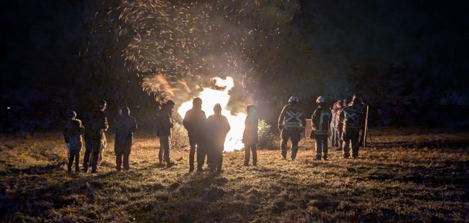 Brennende Bäume beim Knutfest