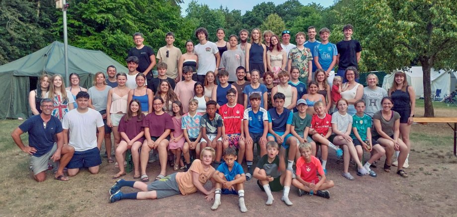 Gruppenbild der Zeltlagerteilnehmer