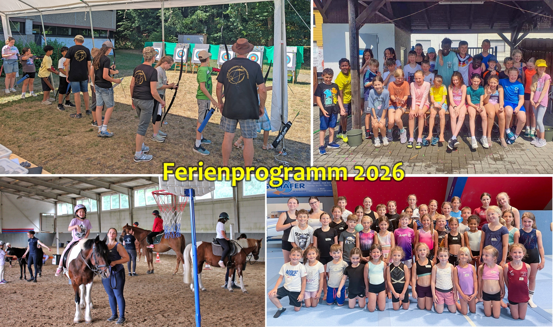 Bildmontage von Veranstaltungen im Ferienprogramm