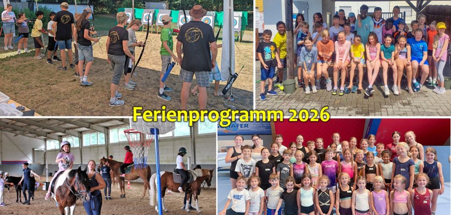 Bildmontage von Veranstaltungen im Ferienprogramm