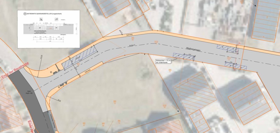 Vorplanung für den Endausbau des Dienstleistungs- und Handwerkerparks (Foto: Auszug der Planung von Lindschulte)