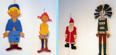 Hampelmänner aus der Ausstellung