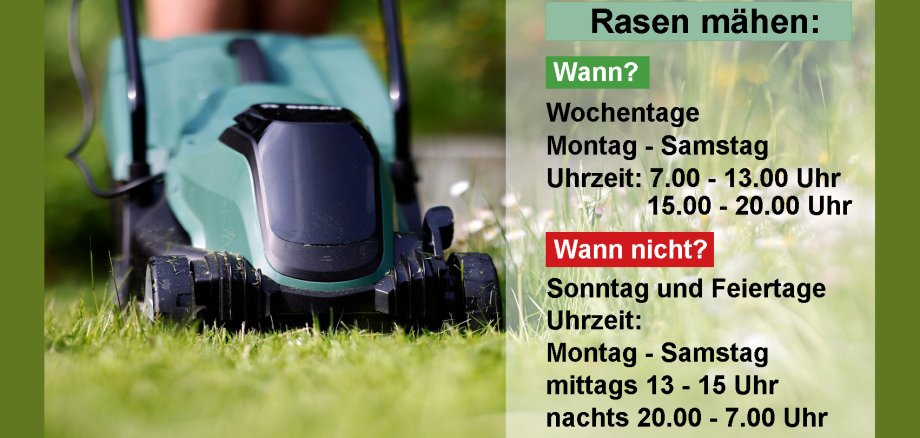 Rasenmäher mit Ruhezieten