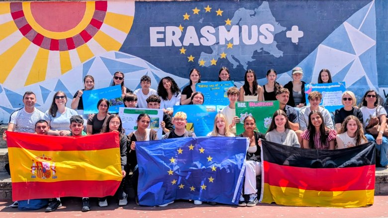 Deutsche und spanische Austauschschüler
