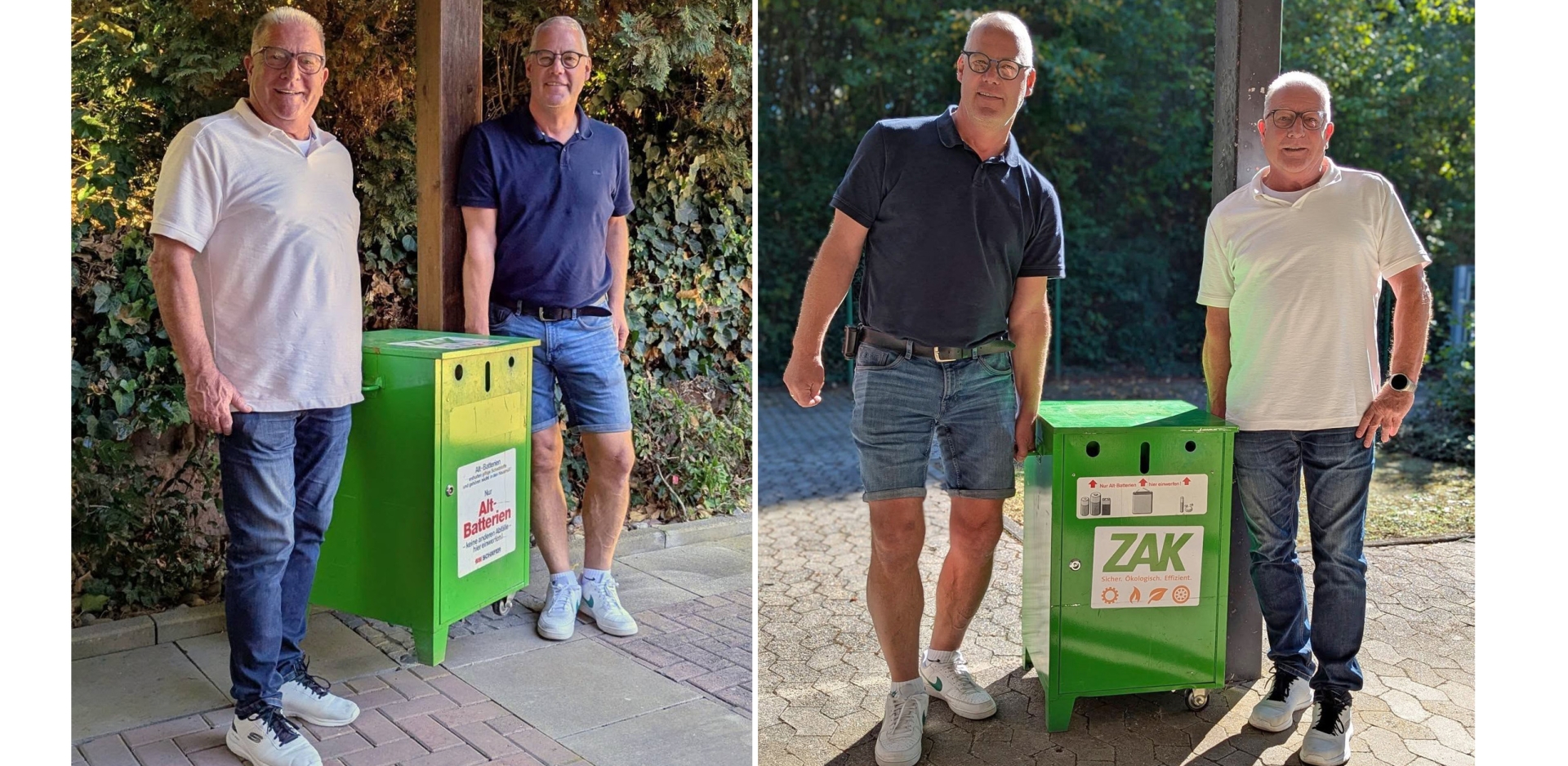 Fotomontage Container für Altbatterien
