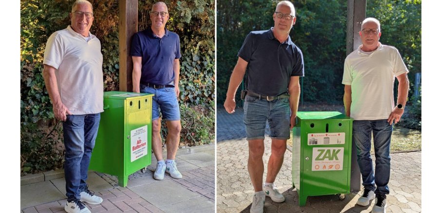 Fotomontage Container für Altbatterien
